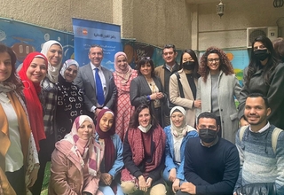 A delegation from UNFPA and AICS visited the Sanad Safe Space.