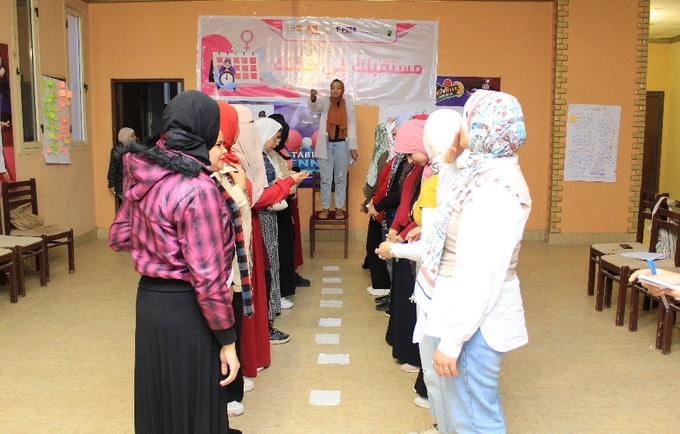 The training targeted 60 girls and young women aged 18-30 in the governorates of Sohag and Assiut.