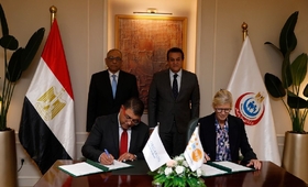 The signing of the agreement between Organon and UNFPA took place in the presence of H.E. Khaled AbdelGhaffar.