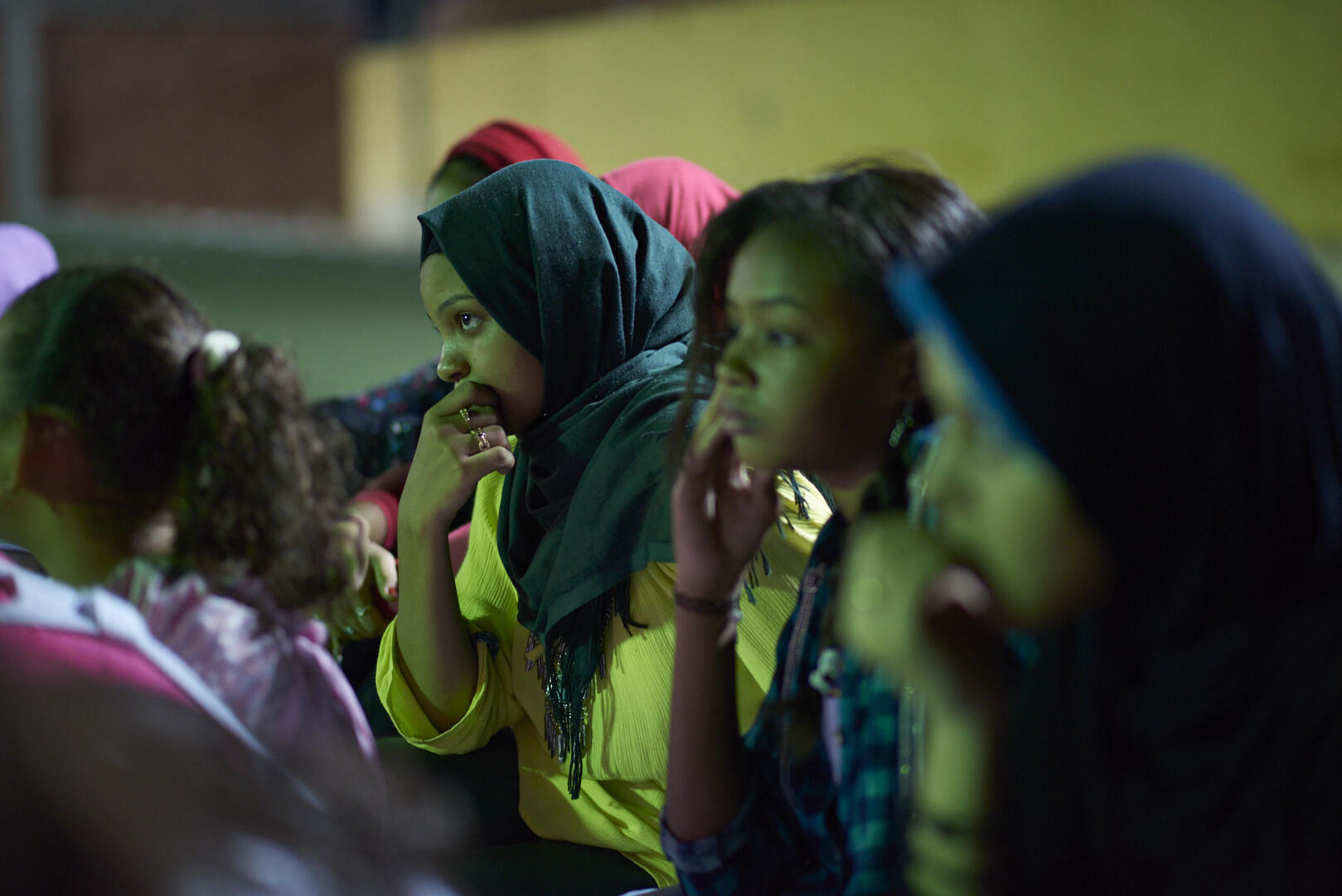 Girls in Egypt participate in discussions held by the Y-PEER youth network, which uses peer education and activities like theatre and games to educate adolescents about sexual and reproductive health, gender-based violence and harmful practices including FGM. © Luca Zordan for UNFPA