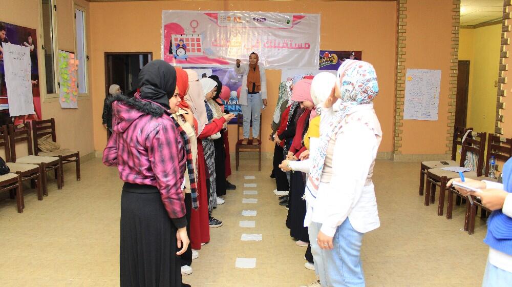 The training targeted 60 girls and young women aged 18-30 in the governorates of Sohag and Assiut.