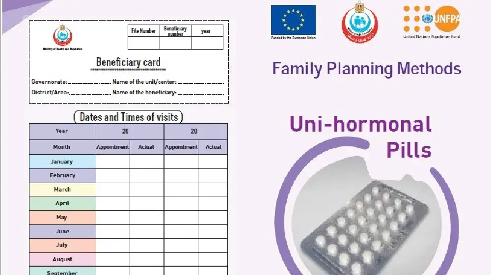 Family planning brochures featuring different contraception methods